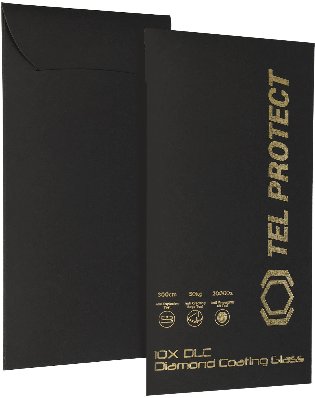 Ochranná fólie na displej Tel Protect 10X HD DLC Diamond Coating pro Apple iPhone 18 Pro Max / 17 Pro Max, tvrzené sklo, celoplošné lepení, černá