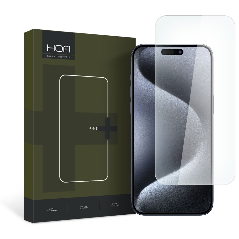Ochranná fólie na displej HOFI PRO+ pro Apple iPhone 15, Tvrzené sklo, Full Glue, 2.5D