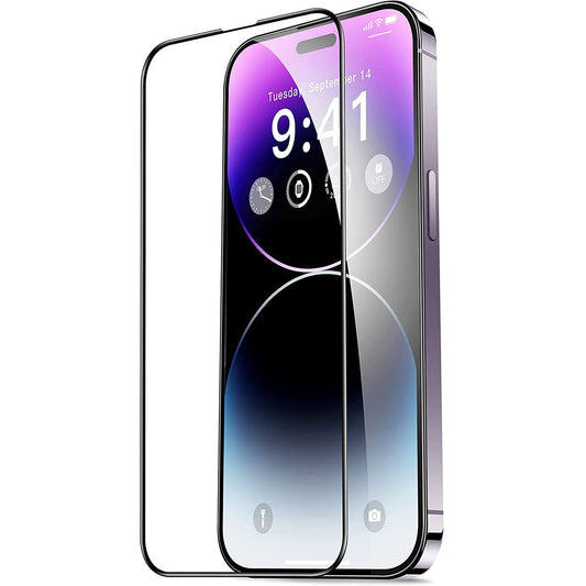 Ochranná fólie na displej Veason PRO pro Apple iPhone 14 Pro, tvrzené sklo, plné lepidlo, 6D, černá