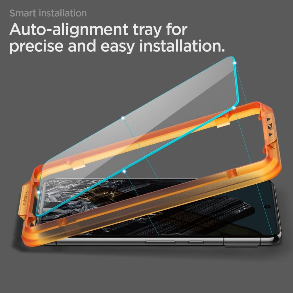 Ochranná fólie na displej Spigen GlastR Align Master pro Google Pixel 8 Pro, Tvrzené sklo, Full Glue, Sada 2 kusy
