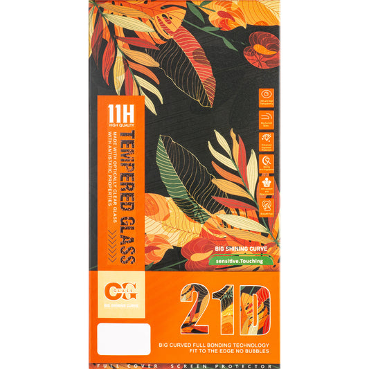 OEM ochranná fólie displeje pro Apple iPhone 15 Pro, stíněné sklo, plně lepené, 21D, černá