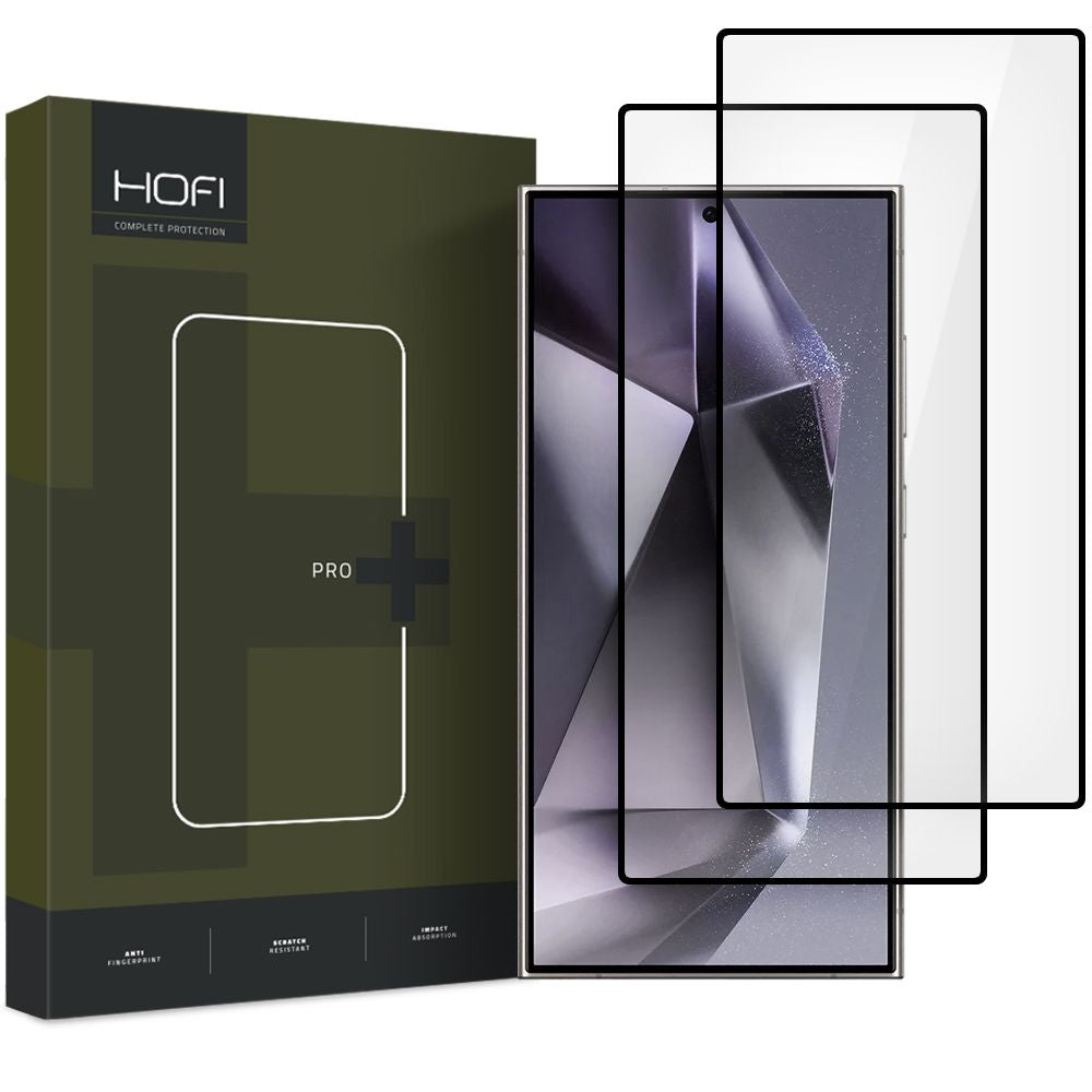 Ochranná fólie na displej HOFI Glass PRO+ pro Samsung Galaxy S25 Ultra S938, tvrzené sklo, plné lepidlo, sada 2 kusy, černá