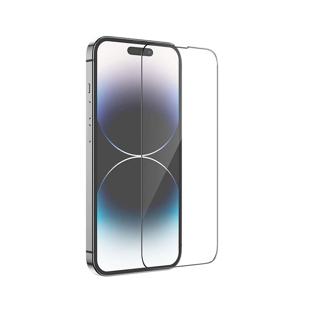 Ochranná fólie HOCO na displej pro Apple iPhone 14 Pro, Tvrzené sklo, Full Glue, Sada 10 kusů, Černá