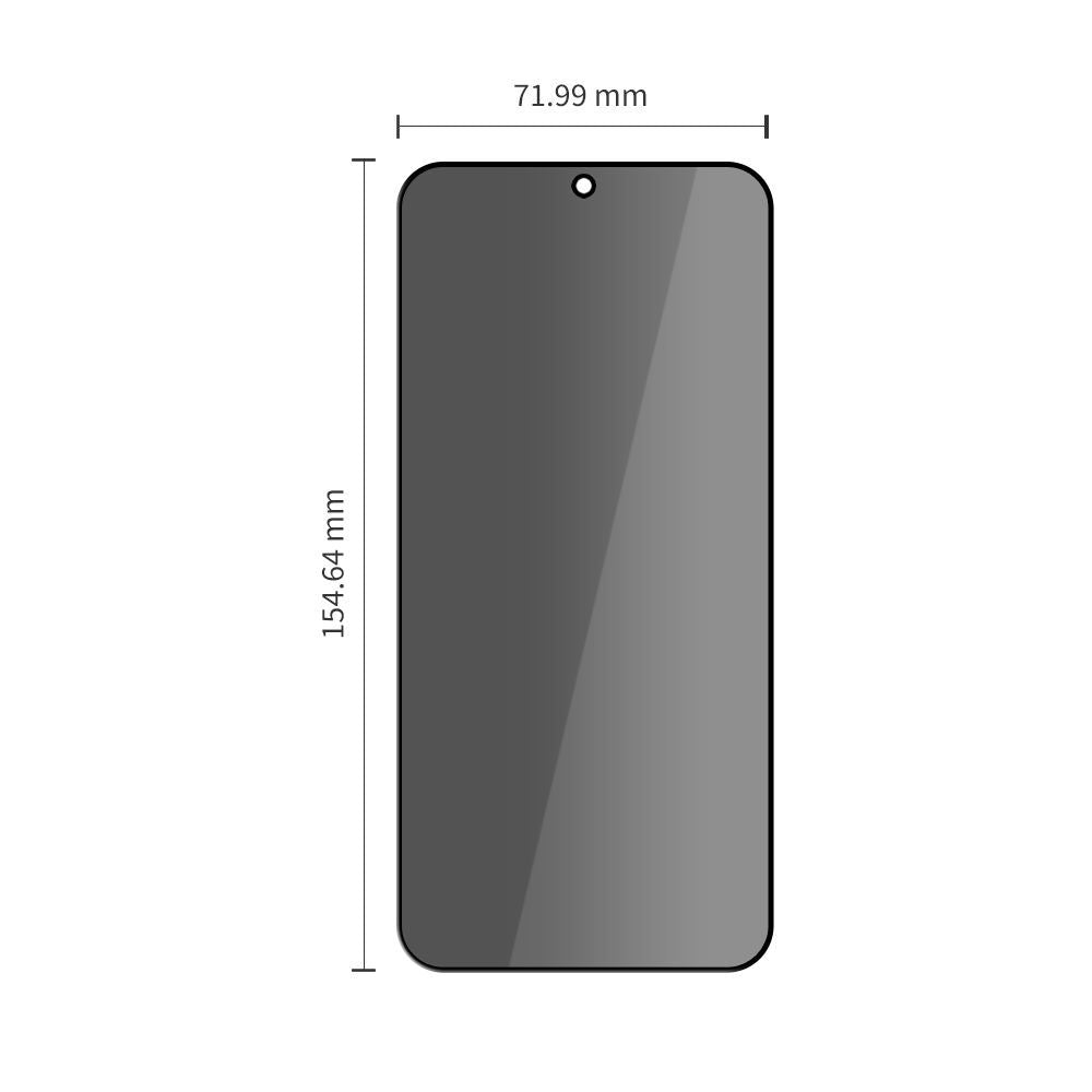 Ochranná fólie na displej Privacy Tech-Protect Spy+ pro Samsung Galaxy S26 Plus S947, Tvrzené sklo, Full Glue, Sada 2 kusy