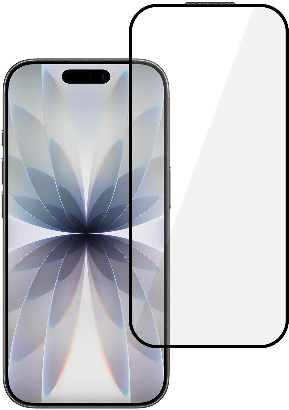 Ochranné sklo na displej Tel Protect 10X HD DLC Diamond Coating pro Apple iPhone 17 / 16 Pro, tvrzené sklo, celoplošné lepení, černé