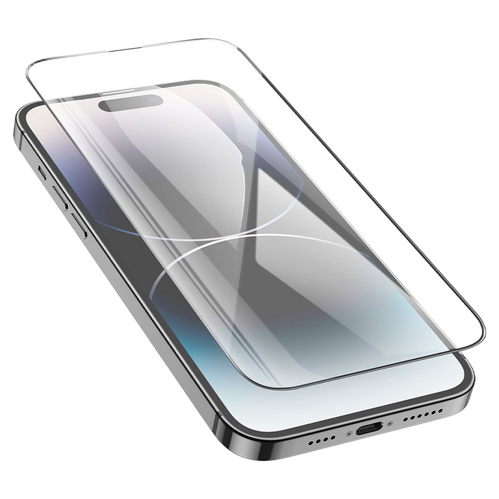 Ochranná fólie HOCO na displej pro Apple iPhone 14 Pro Max, Tvrzené sklo, Full Glue, Sada 25 kusů, Černá