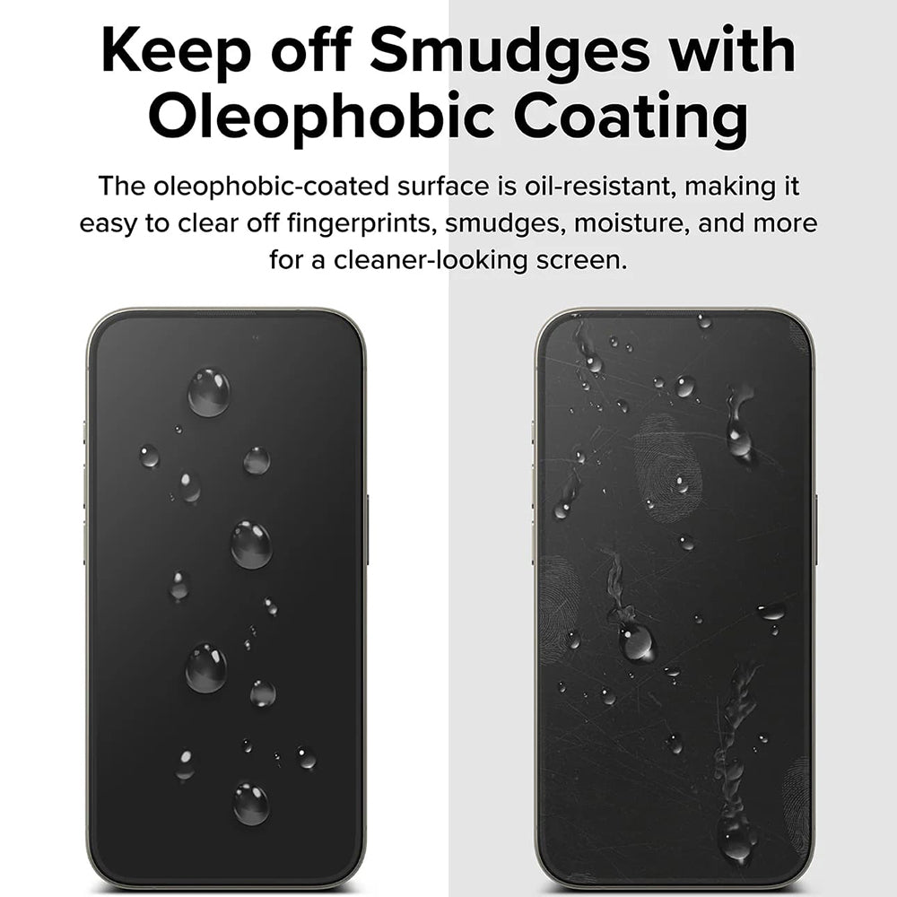 Ringke Easy Slide Screen Protector pro Apple iPhone 16 Pro, Full Glue, sada 2 kusů, černá