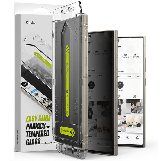 Privacy Screen Protector Ringke Easy Slide pro Samsung Galaxy S24 Ultra S928, ochranné sklo, sada 2 kusů