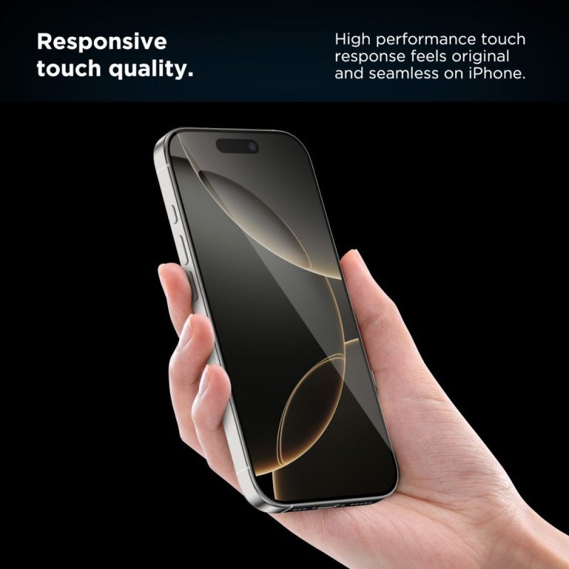 Ochranná fólie na displej Tech-Protect Quick Set+ pro Apple iPhone 17e / 16e / 14 / 13 Pro, Tvrzené sklo, Full Glue, Sada 2 kusy, Černá