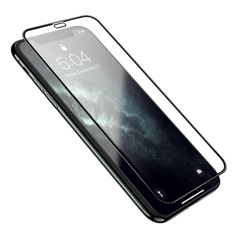 Ochranná fólie na displej HOCO G16 pro Apple iPhone XS / X, Tvrzené sklo, Full Glue, 5D, Černá.
