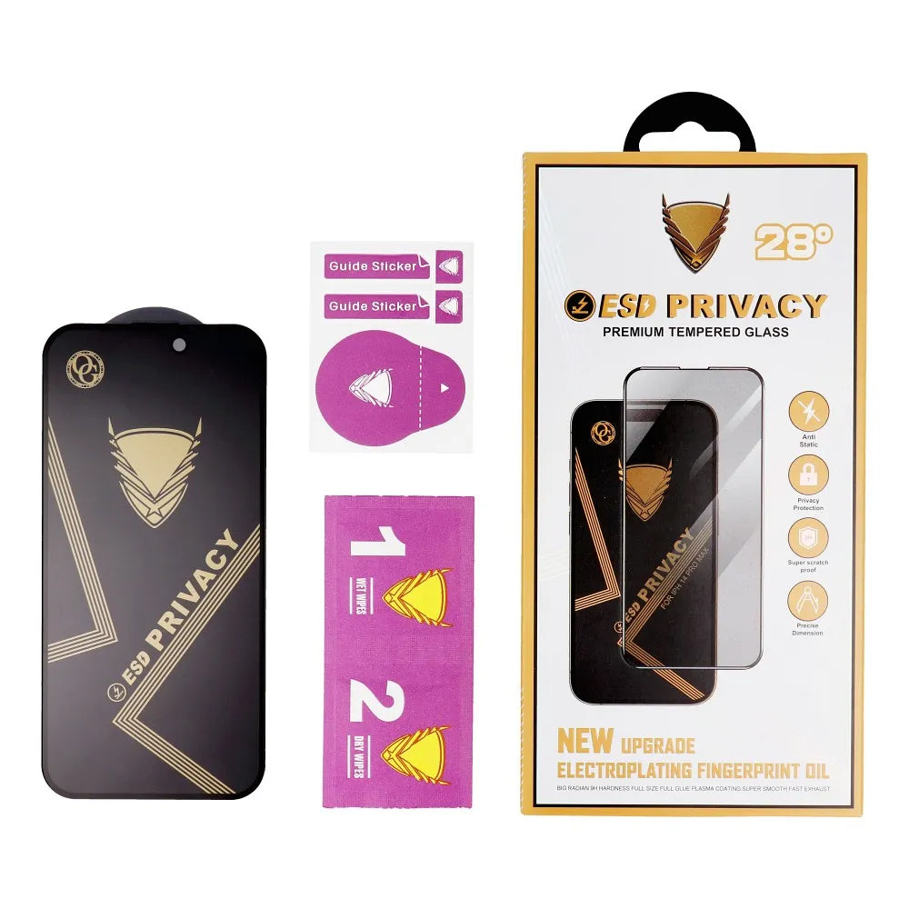Ochranná fólie Privacy OG Premium pro Apple iPhone 17 Pro Max, Tvrzené sklo, Full Glue