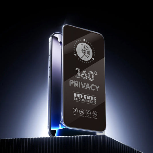 Ochranná fólie na displej Privacy OEM 360 pro Apple iPhone 17 / 16 Pro, tvrzené sklo, plné lepidlo