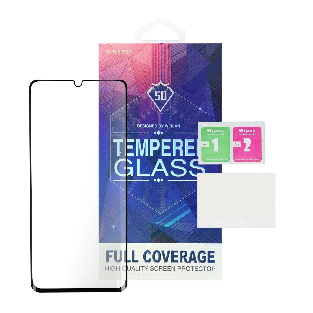 OEM ochranná fólie na displej pro Samsung Galaxy S23+ S916 / S22+ 5G S906, tvrzené sklo, plné lepidlo, 5D, černá