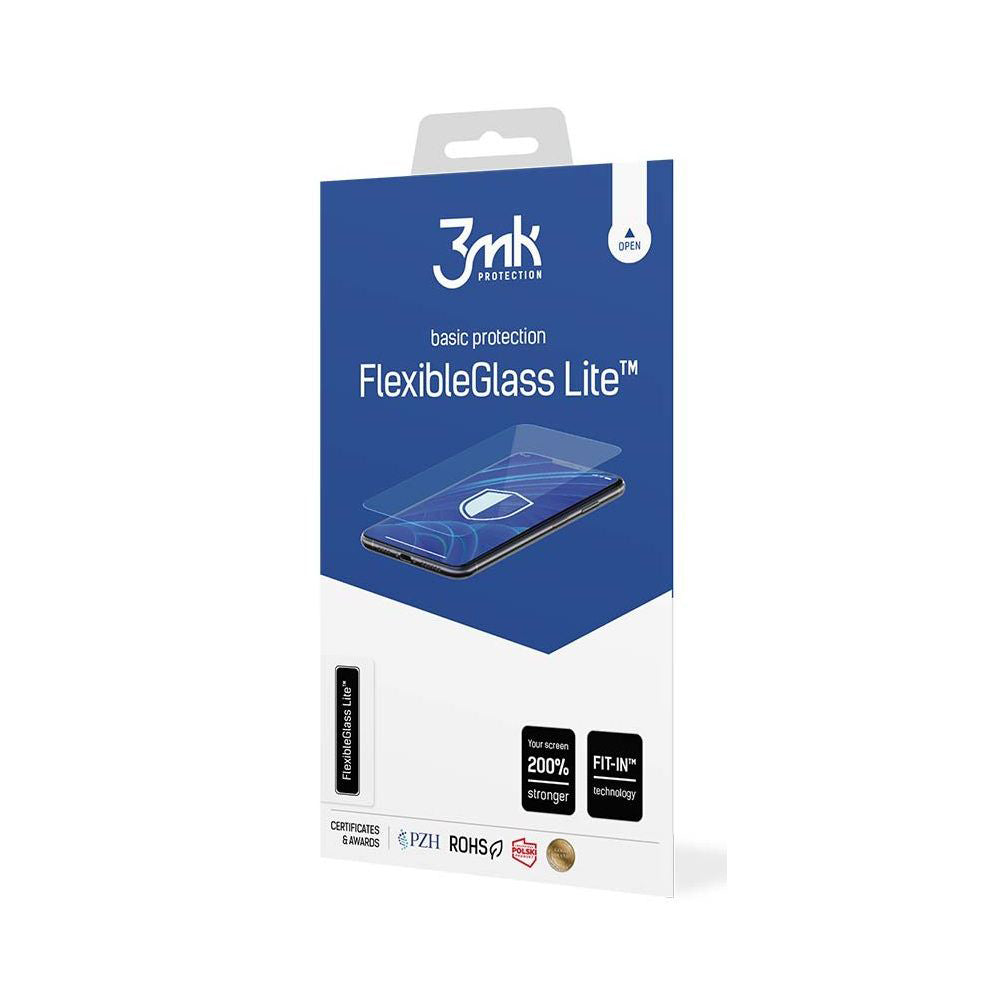Ochranná fólie na displej 3MK FlexibleGlass Lite pro Motorola Moto G06 Power / G06, Flexibilní sklo, Full Glue