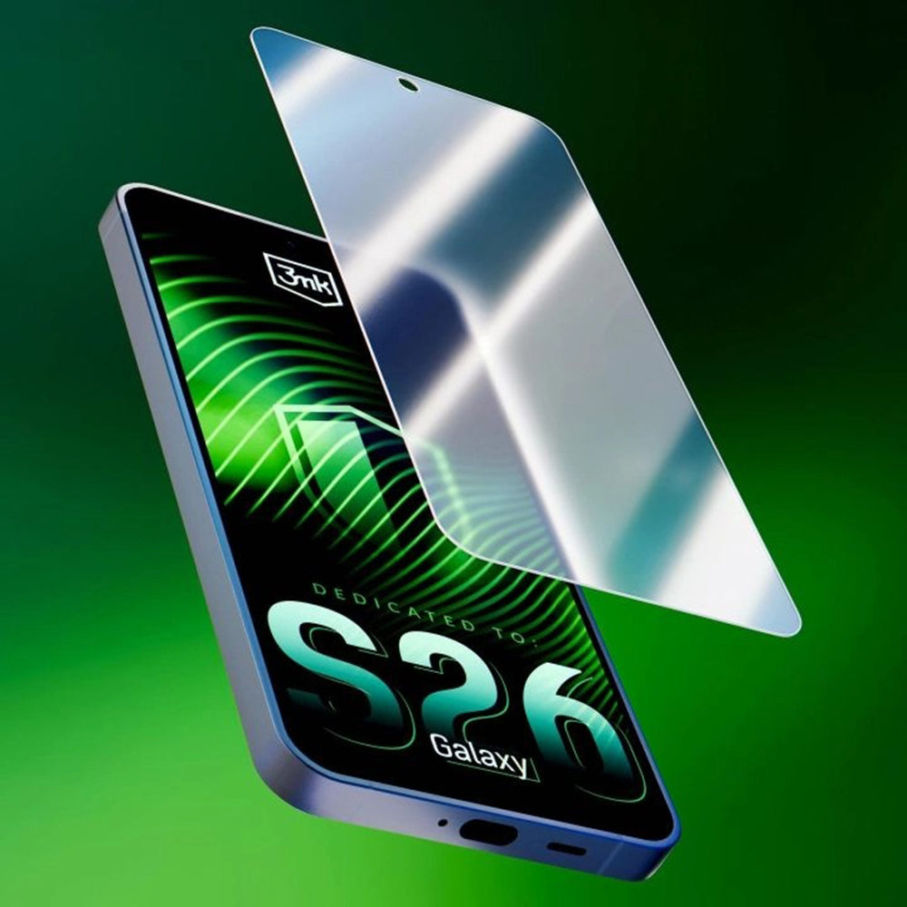 Ochranná fólie 3MK FlexibleGlass pro Samsung Galaxy S26 S942, Flexibilní sklo, Full Glue, Průhledná