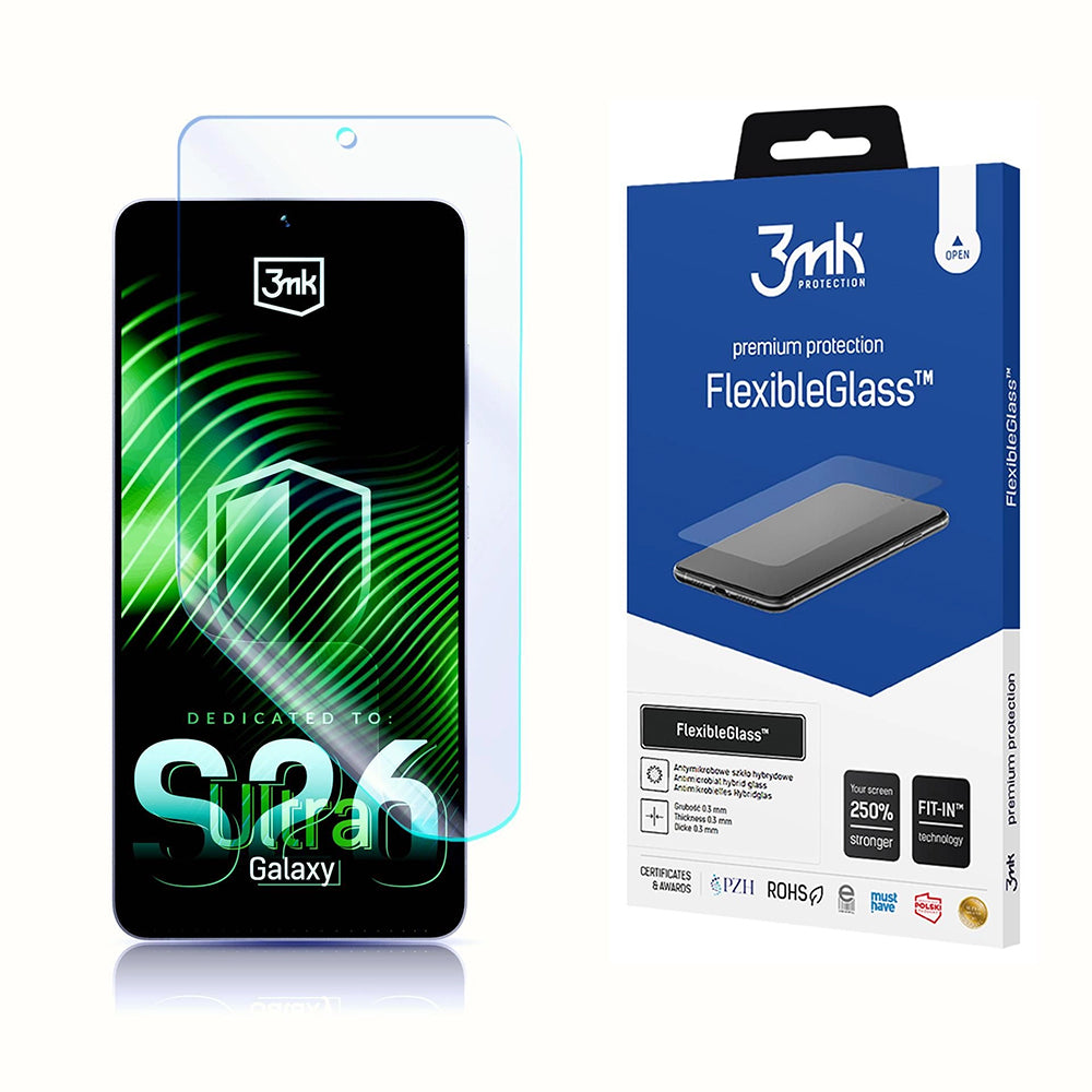 Ochranná fólie 3MK FlexibleGlass pro Samsung Galaxy S26 Ultra S948, Flexibilní sklo, Full Glue