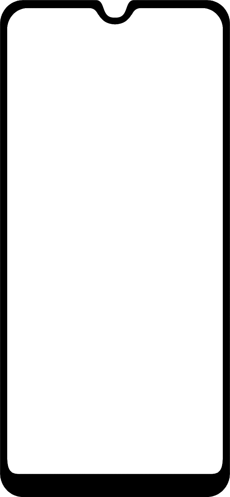 BLUE Shield Screen Protector pro Samsung Galaxy A20e A202, stíněné sklo, plně lepené, vhodné do pouzdra, černé