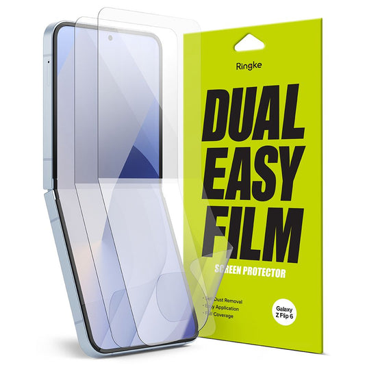Ochranná fólie Ringke Dual Easy pro vnitřní displej Samsung Galaxy Z Flip6 F741, plast, sada 2 kusy