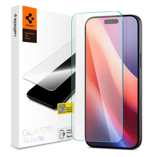Spigen GlastrR Slim HD Screen Protector pro Apple iPhone 16 Pro, Chráněné sklo, 2,5D AGL07937