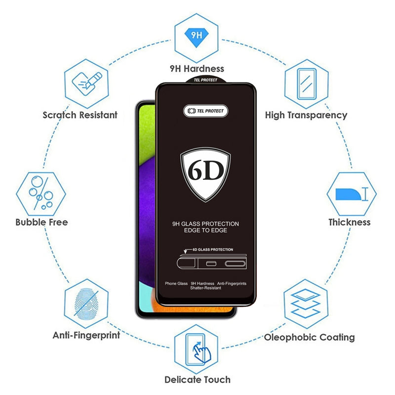 OEM ochranná fólie na displej pro Samsung Galaxy S26 S942, tvrzené sklo, plné lepidlo, 6D, černá