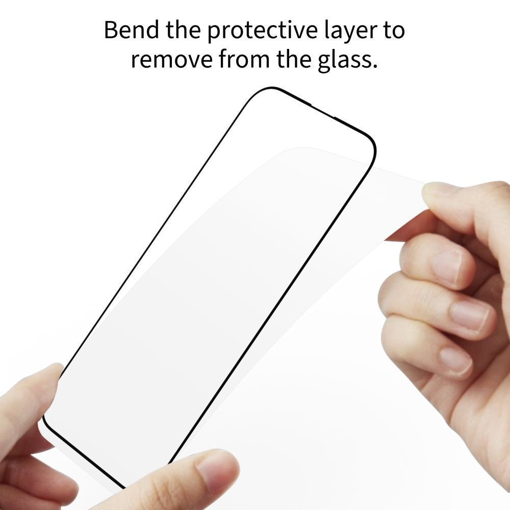 Ochranná fólie na displej Tech-Protect FIT+ pro Motorola Moto G77 / G67, tvrzené sklo, plné lepidlo, sada 2 kusů, 2.5D, černá