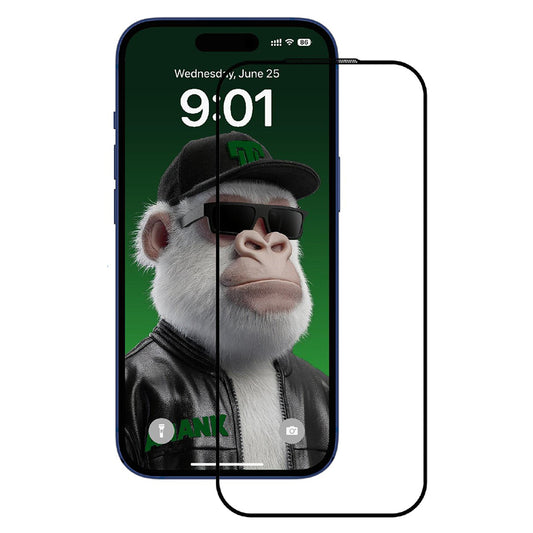 Ochranná fólie na displej Anank 10X Reinforced CG pro Apple iPhone 17 Pro, Tvrzené sklo, Full Glue, 2.5D, Černá