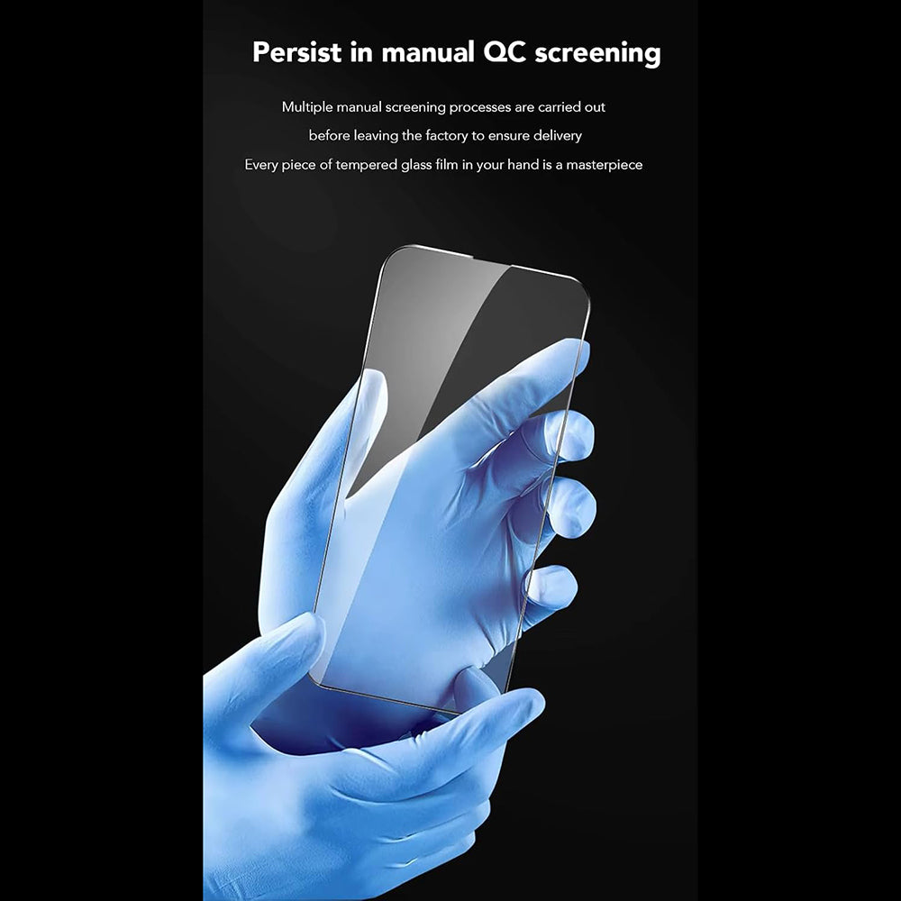 Ochranná fólie na displej Anank 1X Reinforced Anti-Fingerprint pro Apple iPhone 16, tvrzené sklo, plné lepidlo, 2.5D, černá
