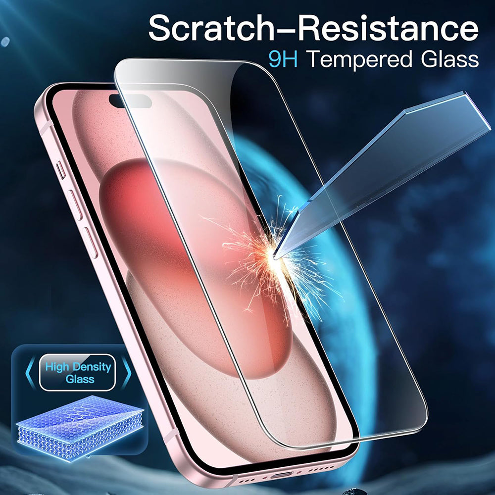 Ochranná fólie na displej Anank 1X Reinforced pro Apple iPhone 16 Pro, tvrzené sklo, plné lepidlo, 3D, sada 10 kusů