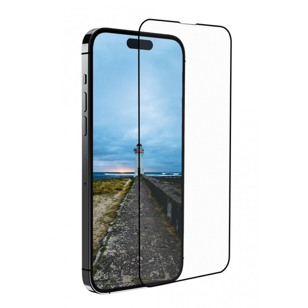 Ochranná fólie na displej Anank 3X Reinforced pro Apple iPhone 15 Pro Max, tvrzené sklo, plné lepidlo, 3D, černá