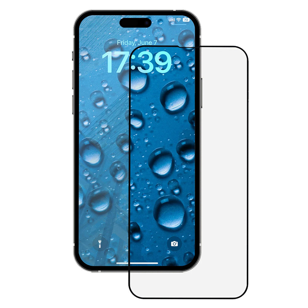 Anank 3X Reinforced Screen Protector for Apple iPhone 16, Tempered Glass, Full Glue, 2.5D, Black