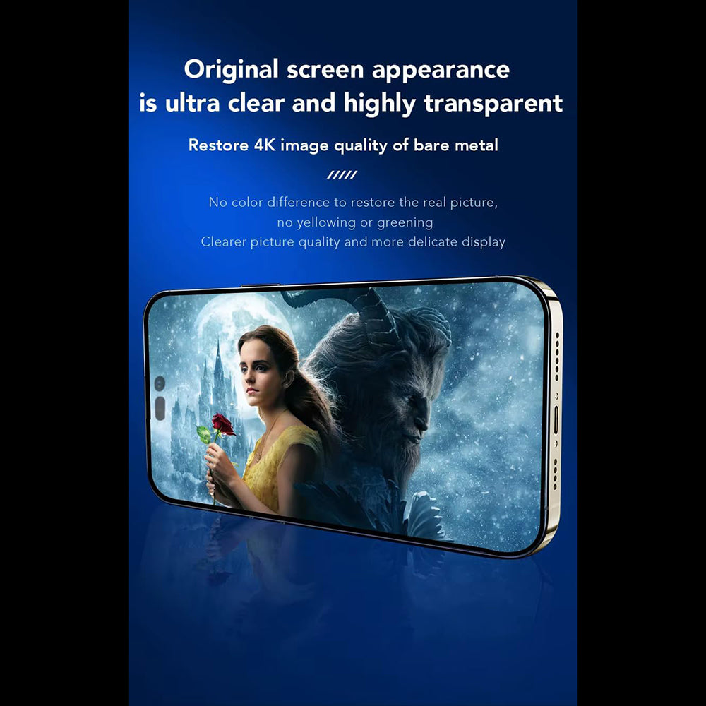 Anank 3X Reinforced Screen Protector for Apple iPhone 16, Tempered Glass, Full Glue, 2.5D, Black