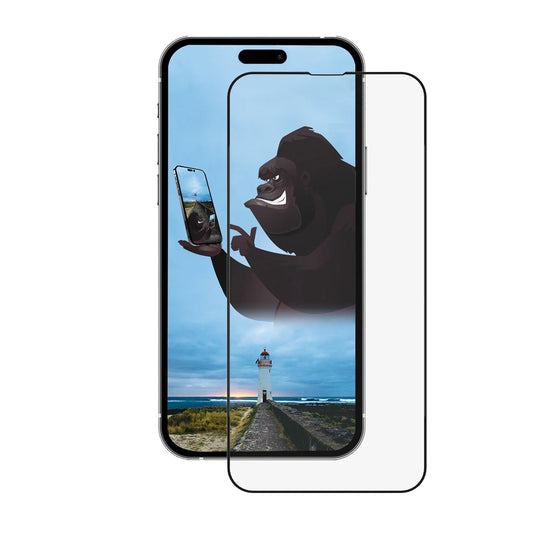 Ochranná fólie na displej Anank 5X Reinforced CG pro Apple iPhone 15, tvrzené sklo, plné lepidlo, 2.5D, černá