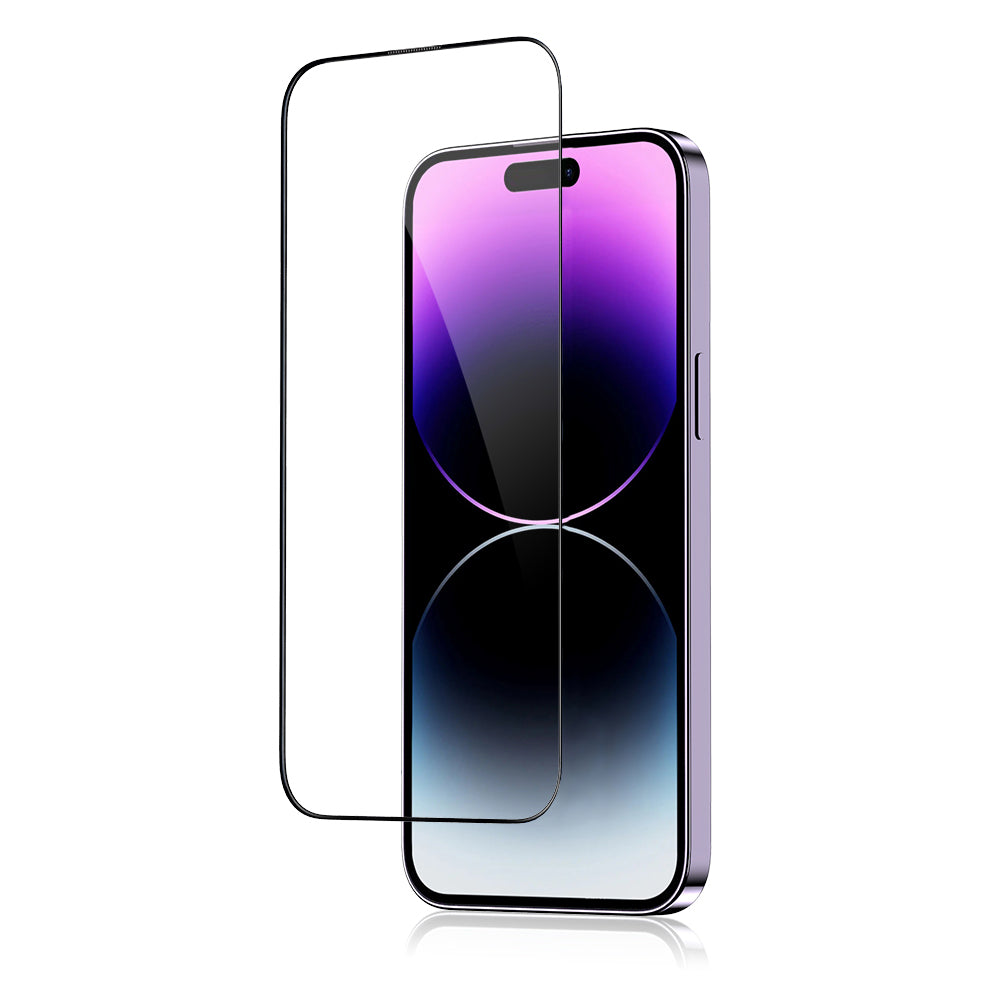 Ochranná fólie na displej Blueo Anti-Broken pro Apple iPhone 15 Pro Max, tvrzené sklo, plné lepidlo, černá