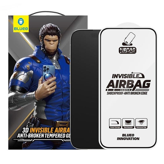 Ochranná fólie Blueo Anti-Broken pro Apple iPhone 17 Air, Tvrzené sklo, Full Glue, Černá