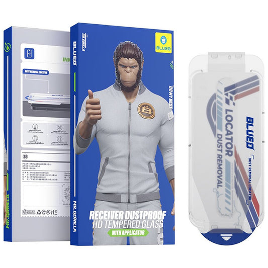 Ochranná fólie Blueo Anti-Dust HD pro Apple iPhone 17 Air, Tvrzené sklo, Full Glue, Černá