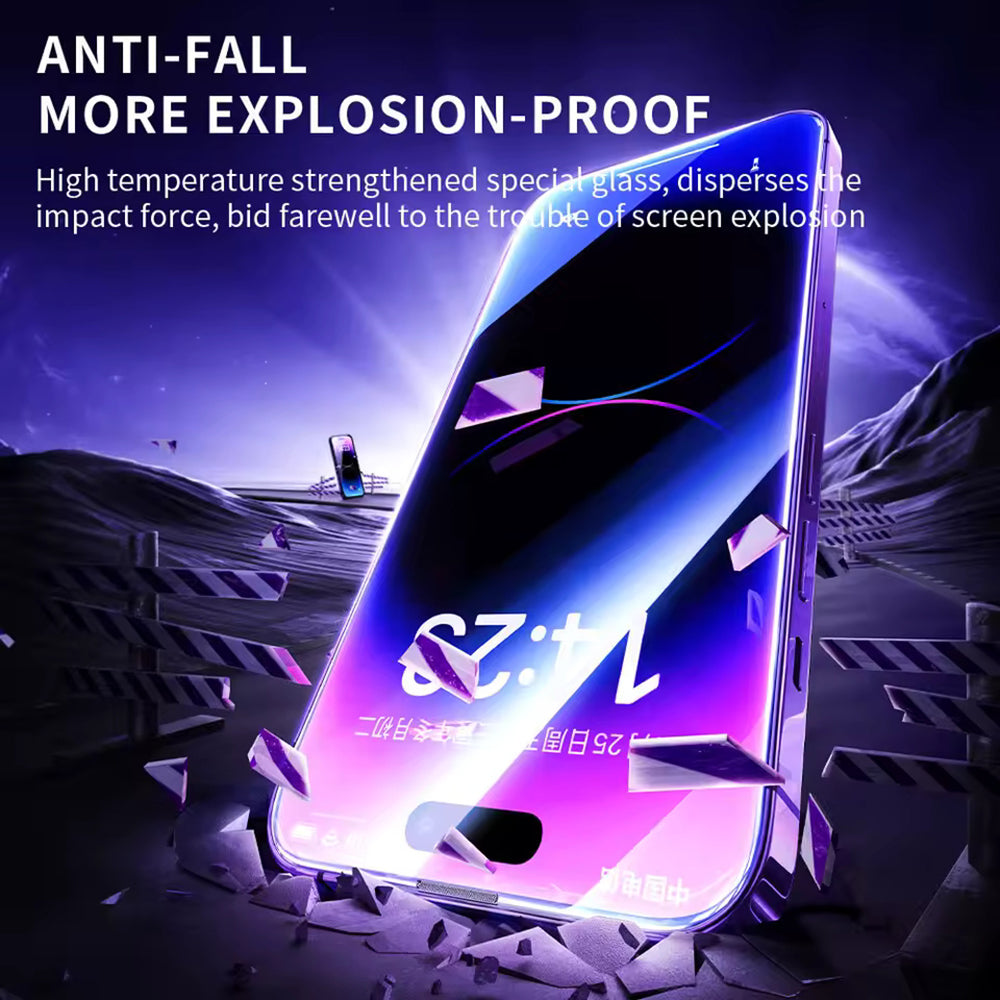 Ochranná fólie na displej Blueo Anti-Static HD pro Apple iPhone 14 Plus / 13 Pro Max, tvrzené sklo, plné lepidlo, černá