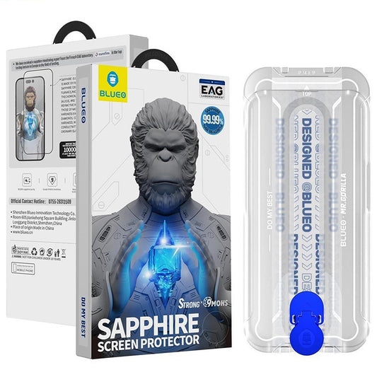 Ochranná fólie Blueo Anti-Static HD pro Apple iPhone 17 Air, Tvrzené sklo, Full Glue, Černá