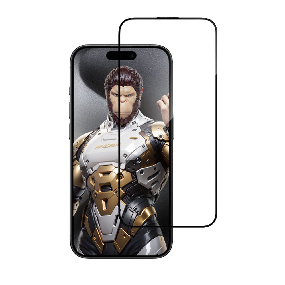 Ochranná fólie na displej Blueo AR Applicator Pro pro Apple iPhone 16 Pro Max, tvrzené sklo, plné lepidlo, 3D, černá