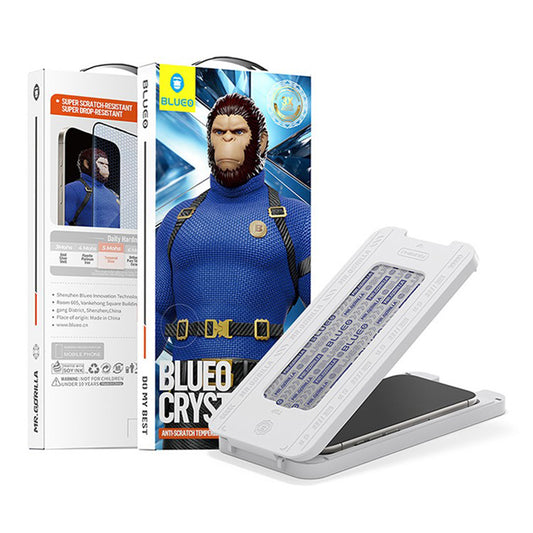 Ochranná fólie Blueo Crystal Anti-Scratch pro Apple iPhone 17 Air, Tvrzené sklo, Full Glue, Černá