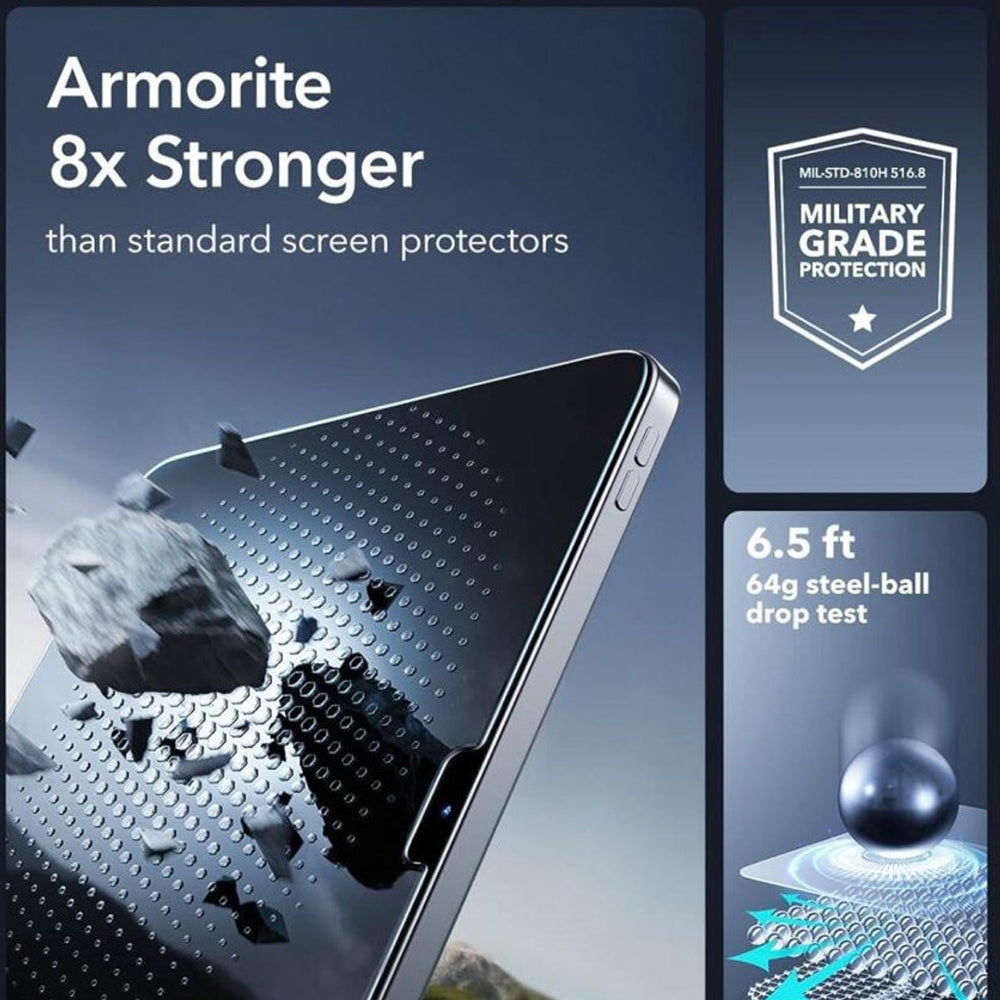 Ochranná fólie na displej ESR Armorite UltraFit pro Apple iPad Air 11 (2026) / Air 11 (2025), tvrzené sklo, plné lepidlo, sada 2 kusů