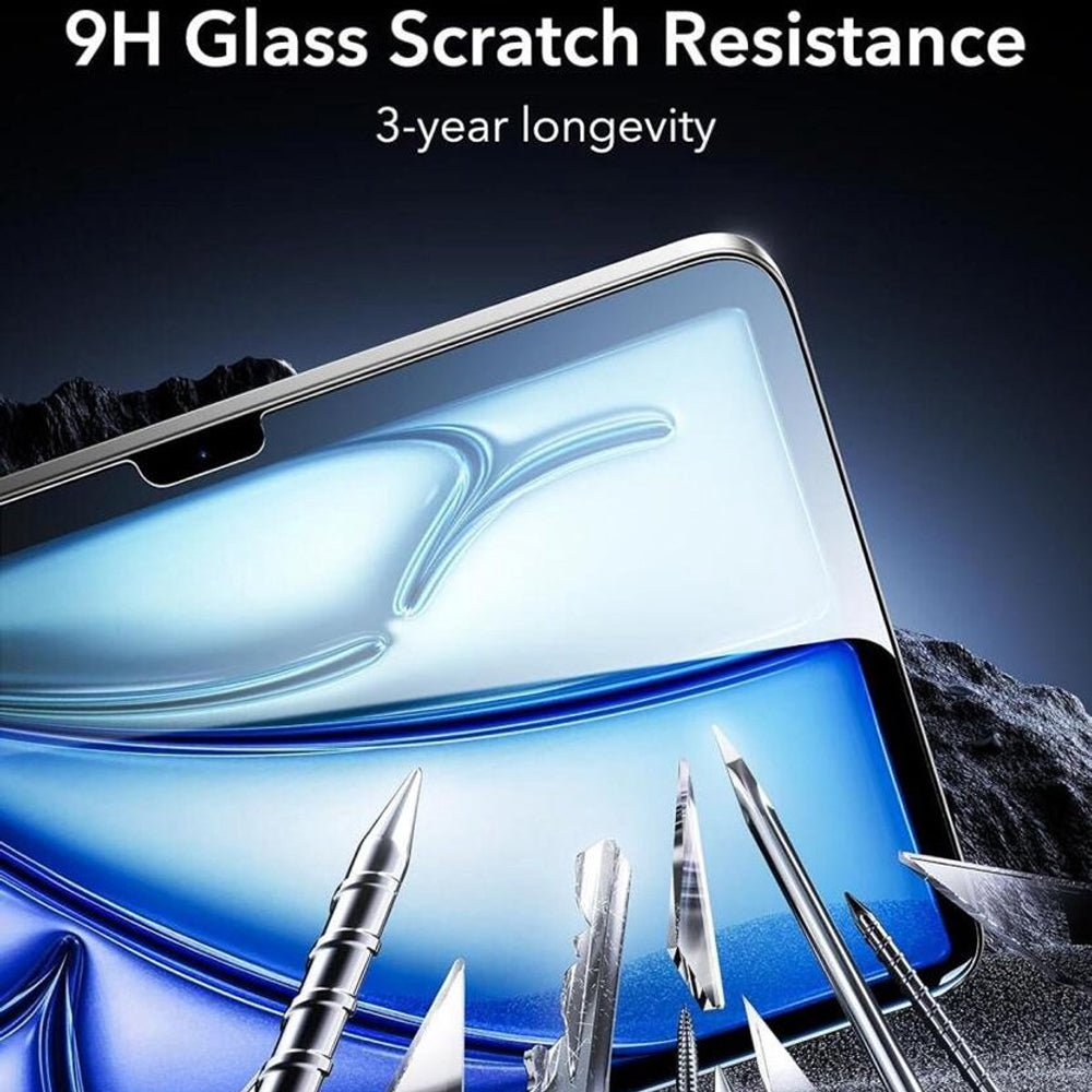 Ochranná fólie na displej ESR Armorite UltraFit pro Apple iPad Air 11 (2026) / Air 11 (2025), tvrzené sklo, plné lepidlo, sada 2 kusů