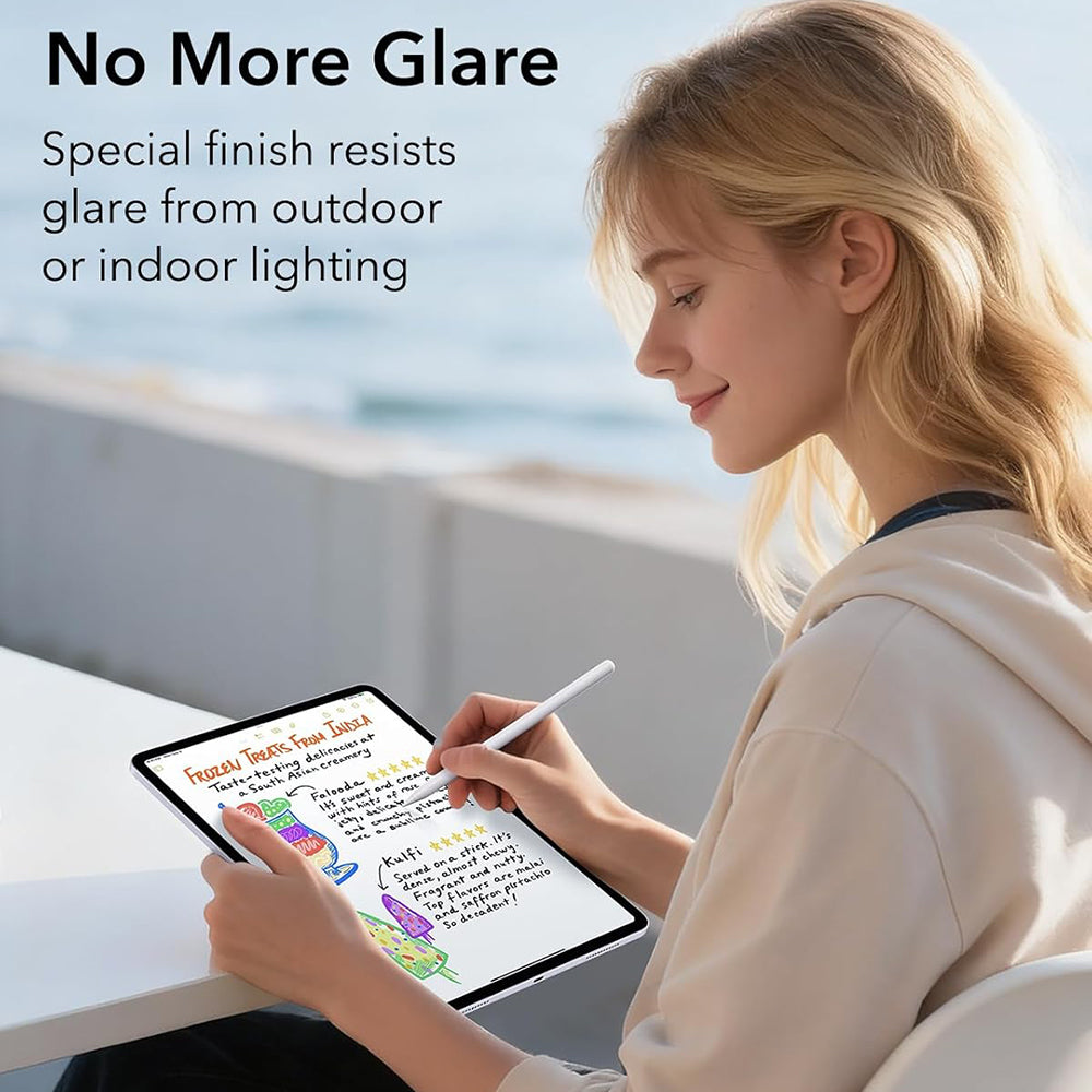 Ochranná fólie ESR Paper Feel UltraFit pro Apple iPad (2025) / (2022), Plast, Sada 2 kusy