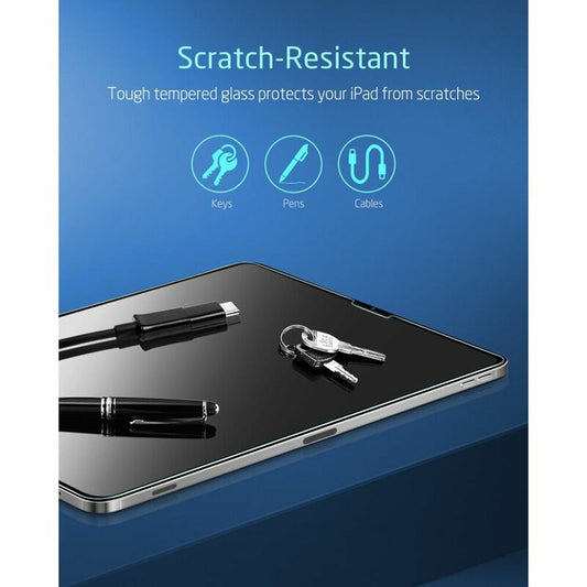 Ochranná fólie ESR pro Apple iPad Pro 12.9 (2022) / Pro 12.9 (2021) / Pro 12.9 (2020), Tvrzené sklo, Full Glue, Sada 2 kusy