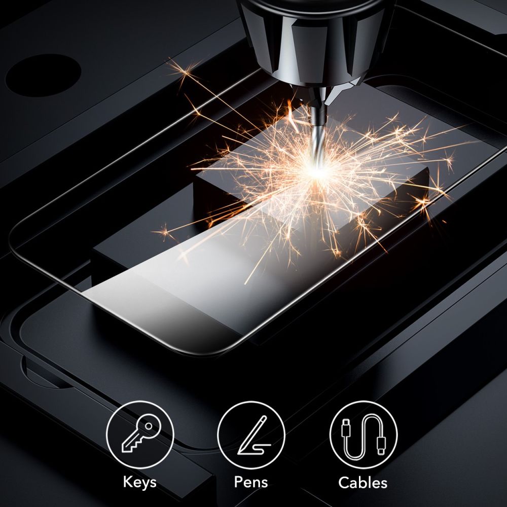 Ochranná fólie ESR na displej pro Apple iPhone 16, Tvrzené sklo, Full Glue