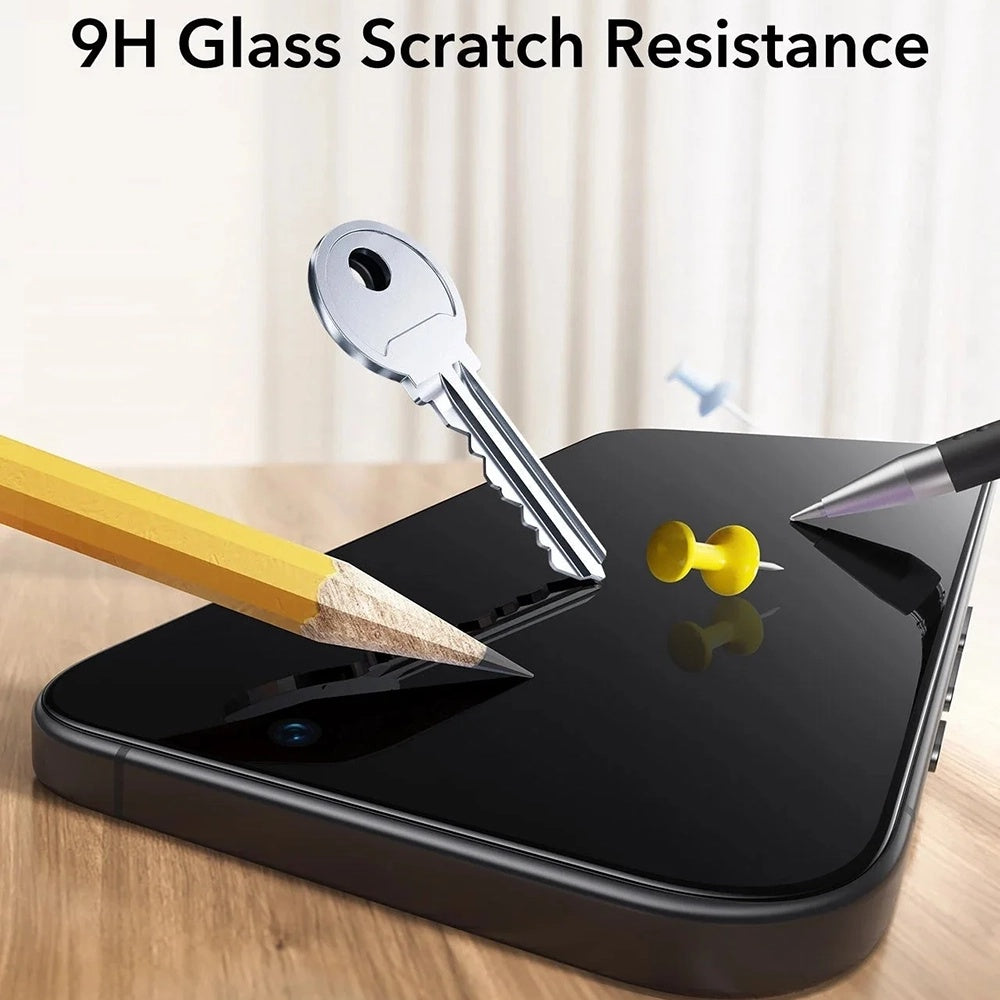 Ochranná fólie ESR UltraFit pro Apple iPhone 17 / 16 Pro, Tvrzené sklo, Full Glue, Sada 3 kusy