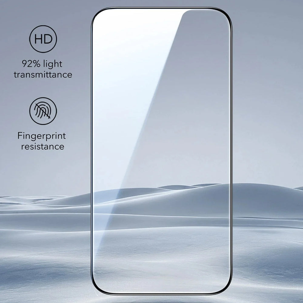 Ochranná fólie na displej ESR UltraFit pro Apple iPhone 18 Pro Max / 17 Pro Max, tvrzené sklo, plné lepidlo, sada 3 kusů, černá