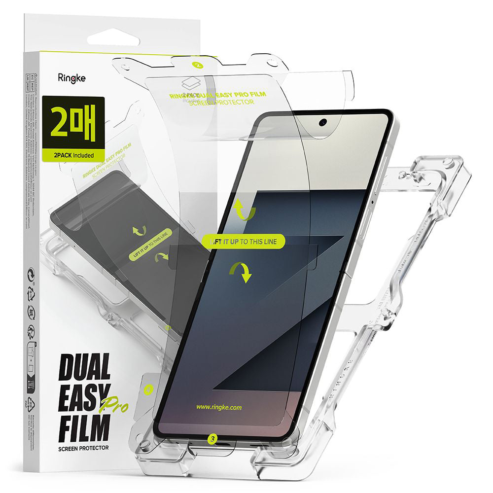 Ochranná fólie Ringke Dual Easy Pro pro vnitřní displej Samsung Galaxy Z Flip7 F766, plast, sada 2 kusy