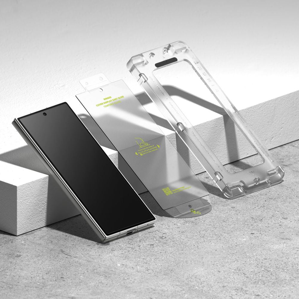 Ochranná fólie Ringke Easy Slide pro vnější displej Samsung Galaxy Z Fold7 F966, tvrzené sklo, plně lepená, sada 2 kusy