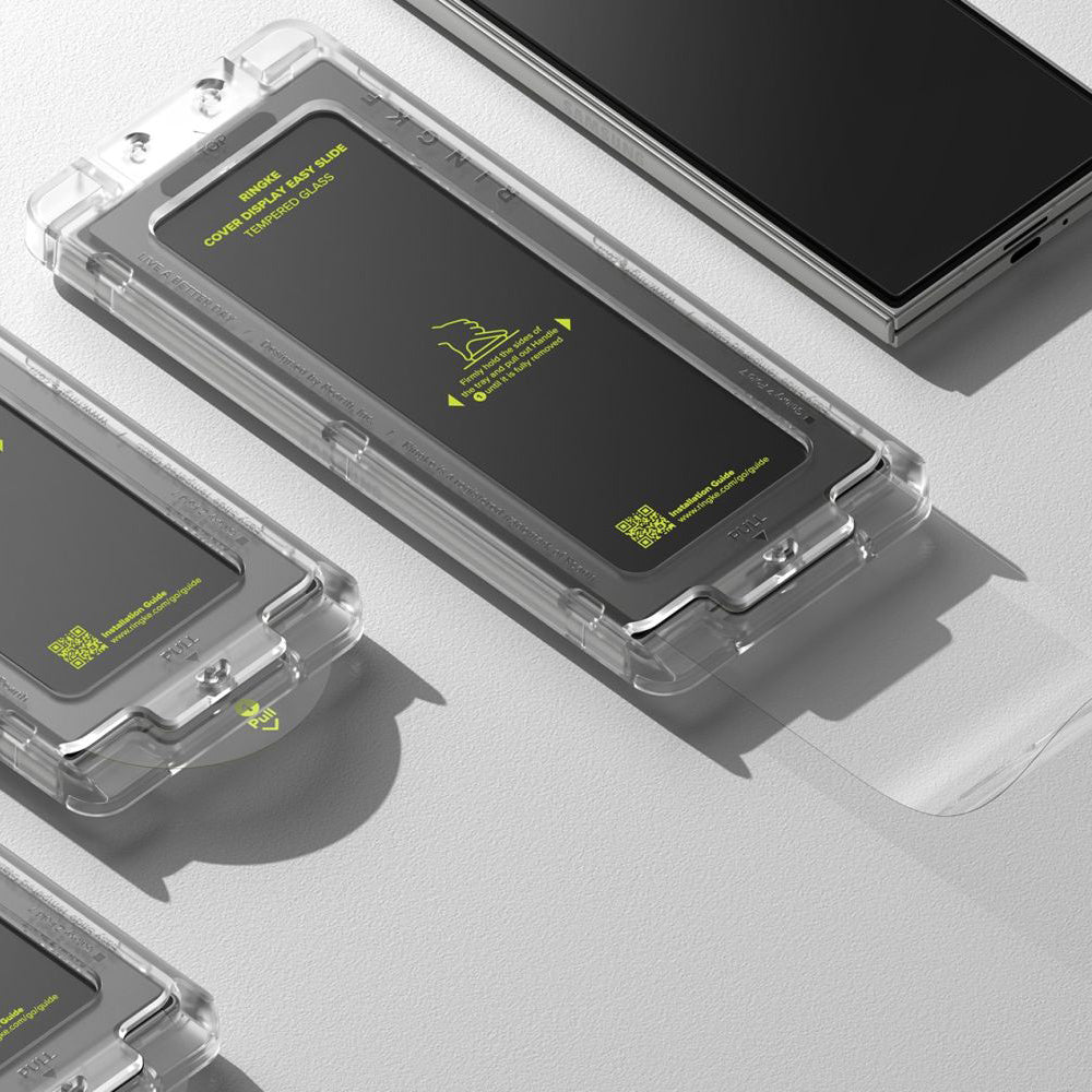 Ochranná fólie Ringke Easy Slide pro vnější displej Samsung Galaxy Z Fold7 F966, tvrzené sklo, plně lepená, sada 2 kusy