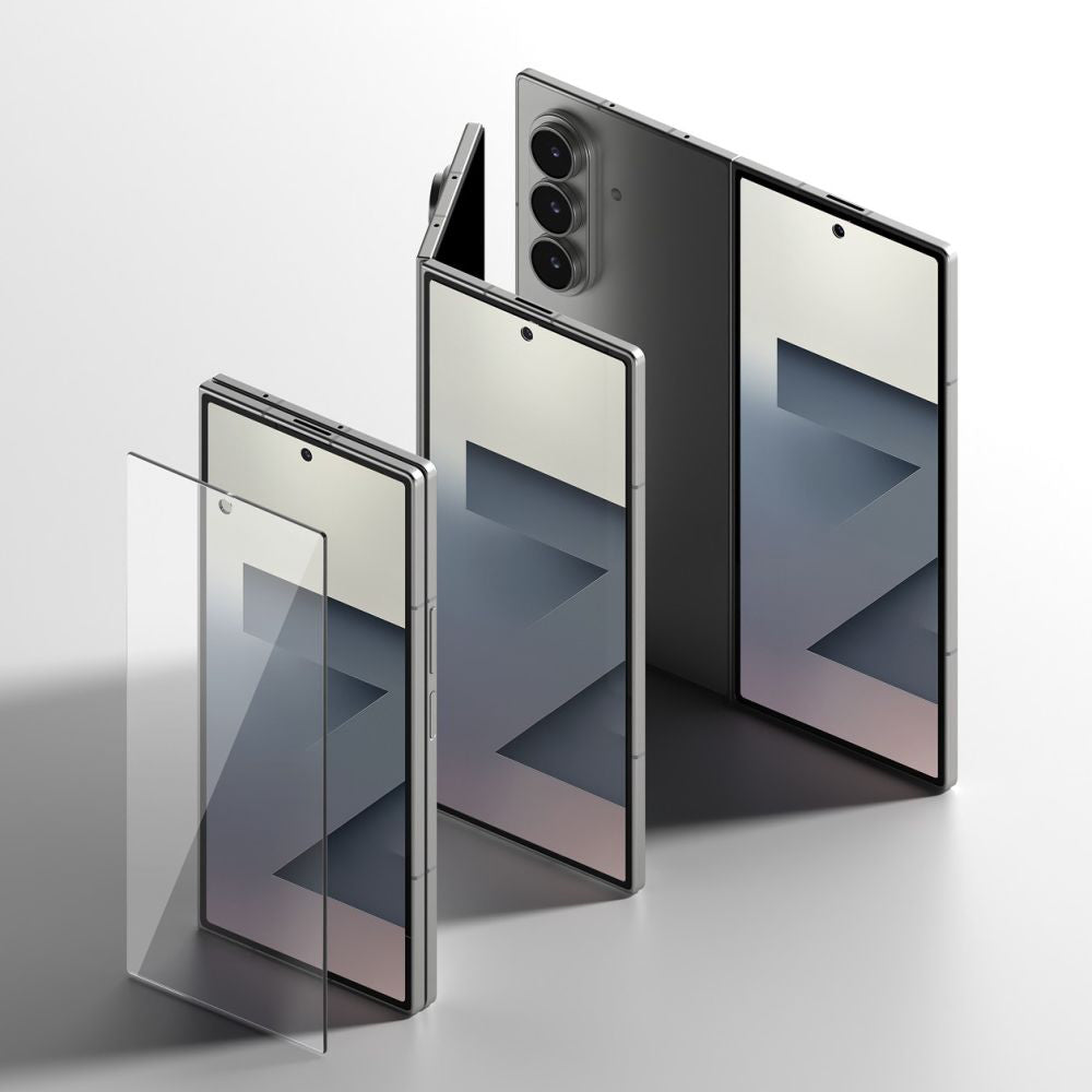 Ochranná fólie Ringke Easy Slide pro vnější displej Samsung Galaxy Z Fold7 F966, tvrzené sklo, plně lepená, sada 2 kusy
